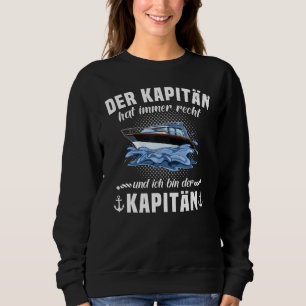 Sweatshirt Capitaine Hommes Casquette Droit Sports Bateau Fun