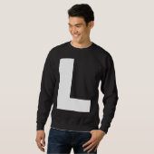 Sweatshirt Capital L Bold Alphabet Letter Monogram Uppercase  (Devant entier)