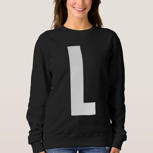 Sweatshirt Capital Letter L Monogram Anton Font Initial Alpha (Devant)
