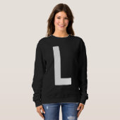 Sweatshirt Capital Letter L Monogram Norwester Font Initial A (Devant entier)
