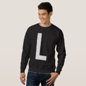 Sweatshirt Capital Letter L Monogram Norwester Font Initial A (Devant entier)
