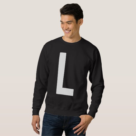 Sweatshirt Capital Letter L Monogram Norwester Font Initial A (Devant entier)