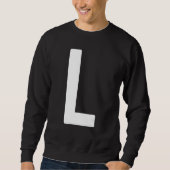 Sweatshirt Capital Letter L Monogram Norwester Font Initial A (Devant)