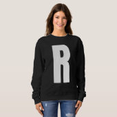 Sweatshirt Capital Letter R Monogram Anton Font Initial Alpha (Devant entier)