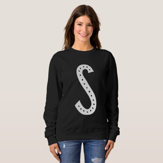 Sweatshirt Capital Letter S Monogram Initial Alphabet (Devant entier)