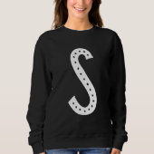 Sweatshirt Capital Letter S Monogram Initial Alphabet (Devant)