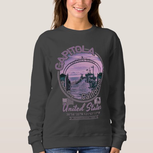 SWEATSHIRT CAPITOLA PÈRE NOËL CRUZ CALIFORNIE - CAPITOLA WHAR (Devant)