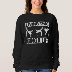 Sweatshirt Capoeira Ginga Life Drapeau du Brésil Capoeira