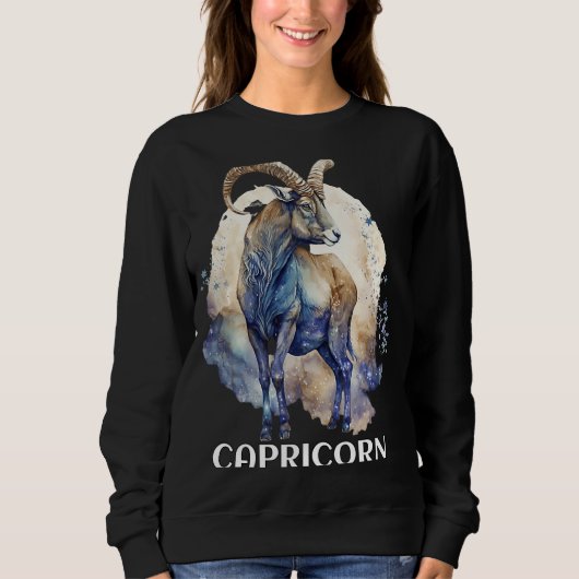 Sweatshirt Capricorn Caps Zodiac Saturn Ruled Astrological Go (Devant)
