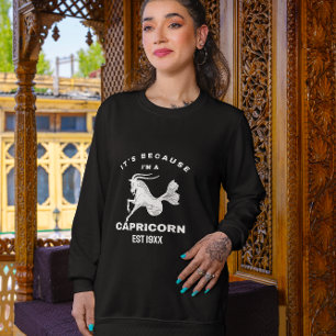 Sweatshirt Capricorn Chemise personnalisée Année de naissance