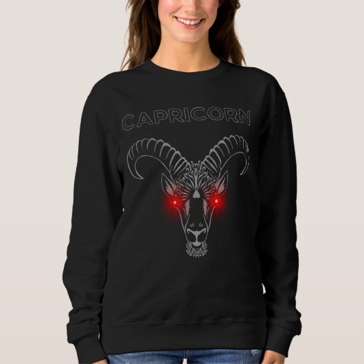 Sweatshirt Capricorn Dark Astrology | Minimal Occult Zodiac (Devant)