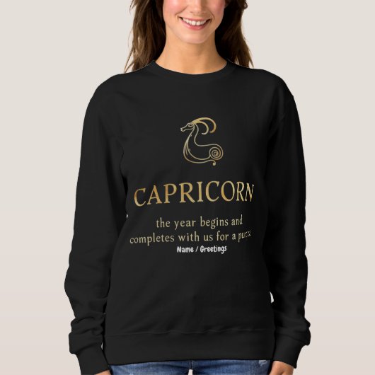 Sweatshirt Capricorn Year Begins & Ends With Us Customizable (Devant)