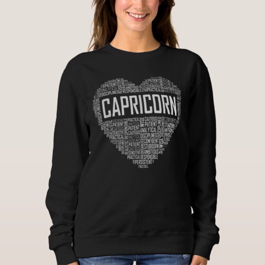 Sweatshirt Capricorn Zodiac Traits Horoscope Astrology Sign   (Devant)