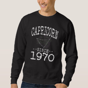 Sweatshirt Capricorne depuis 1970 Constellation Capricorne Na