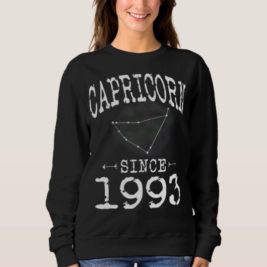 Sweatshirt Capricorne depuis 1993 Constellation Capricorne (Devant)
