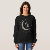 Sweatshirt Capricorne Lune : un symbole céleste (Devant entier)