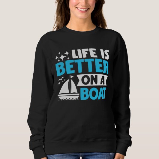 Sweatshirt Captain Boater Boating Pontoon  on a Boat (Devant)