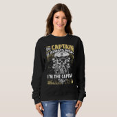 Sweatshirt Captain Pontoon Boat I Skipper Pontoon Boating (Devant entier)