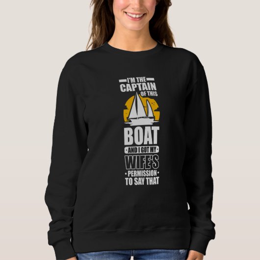 Sweatshirt Captain Sailing Boat Boater Sailor Captain (Devant)