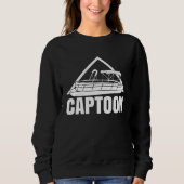 Sweatshirt Captoon  Boating Pontoon Tritoon Captain Pontoon B (Devant)