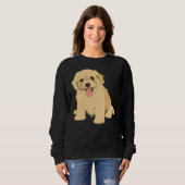 Sweatshirt Capulus noir de chien de caniche (Devant entier)