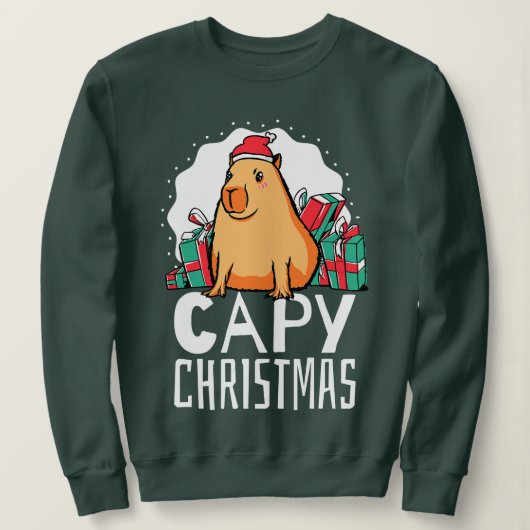 Sweatshirt Capy Christmas Capybara (Design devant)