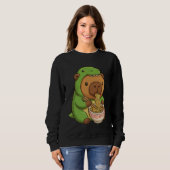 Sweatshirt Capybara Anime Rament T-REX Funny Graphic Kawaii C (Devant entier)