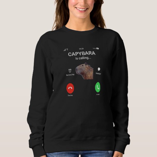 Sweatshirt Capybara Appelle Animal (Devant)