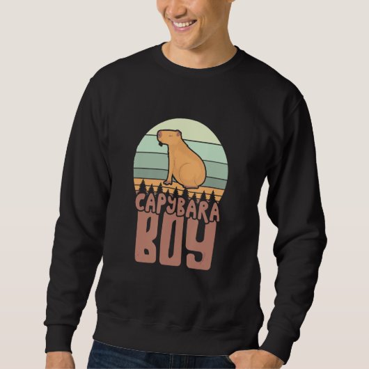 Sweatshirt Capybara Boy Rodent Animal Capybaras (Devant)