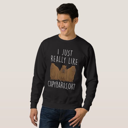 Sweatshirt Capybara Capybara  Capybara (Devant entier)