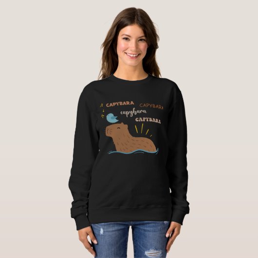 Sweatshirt Capybara Cute Capybara (Devant entier)