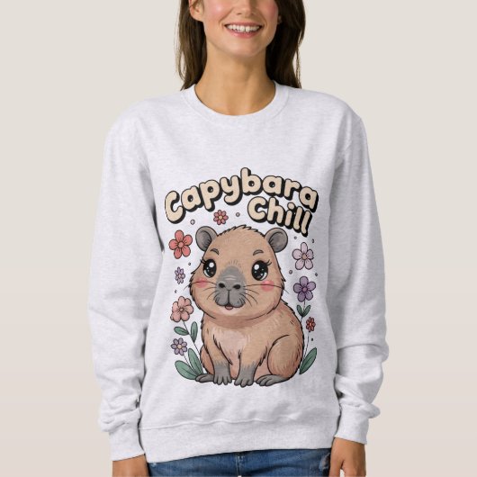 Sweatshirt Capybara Détente (Devant)