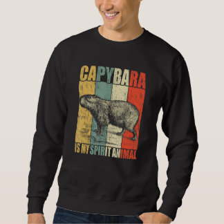 Sweatshirt Capybara Est Mon Spirit Animal Vintage Capybara En