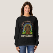 Sweatshirt Capybara For Men Women Kids Rodent Capybara (Devant entier)