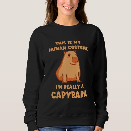 Sweatshirt Capybara Human Costume Rodent Animal Capybara Love (Devant)