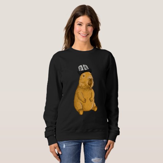 Sweatshirt Capybara Kyrgyzstan Hat (Devant entier)