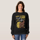 Sweatshirt Capybara Live A Long And Capy Life (Devant entier)