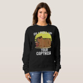 Sweatshirt Capybara Mignon Ok Je Monte Capybara Mème Rétro (Devant entier)