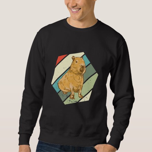 Sweatshirt Capybara  Rodent Hexa Capybara Retro  Capybara (Devant)