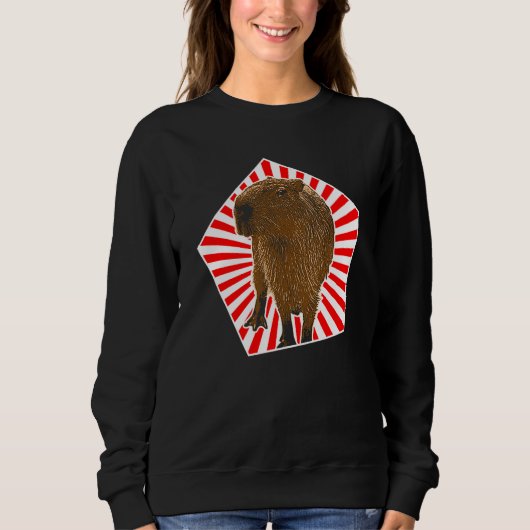 Sweatshirt Capybara Vintage Capybara (Devant)