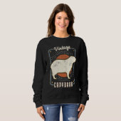 Sweatshirt Capybara Vintage Retro Classic Animal Love (Devant entier)