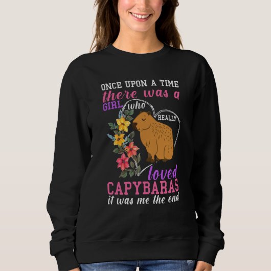 Sweatshirt Capybara Women Love Capybara (Devant)