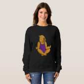 Sweatshirt Capybara Yoga poses Meditation Workout exercises g (Devant entier)