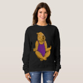 Sweatshirt Capybara Yoga poses Meditation Workout exercises g (Devant entier)