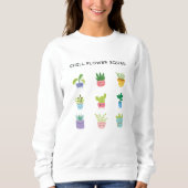Sweatshirt Caractères Fleur Chill Cute (Devant)