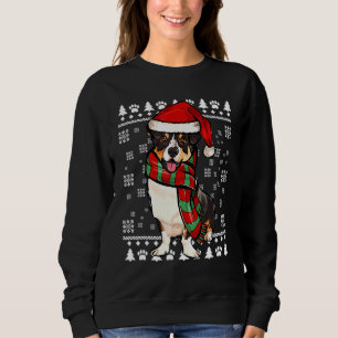 Sweatshirt Cardigan Welsh Corgi Chien Santa Hat Xmas Ugly Chr