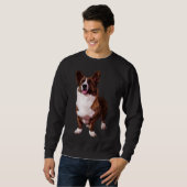 Sweatshirt Cardigan Welsh Corgi Picture (Devant entier)