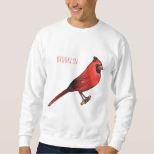 Sweatshirt Cardinal du Nord dessin animé d'oiseau