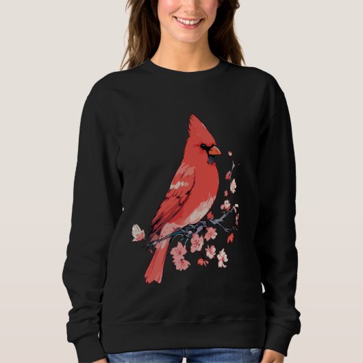 Sweatshirt Cardinal. La nature est rubis. Beauté en rouge. (Devant)