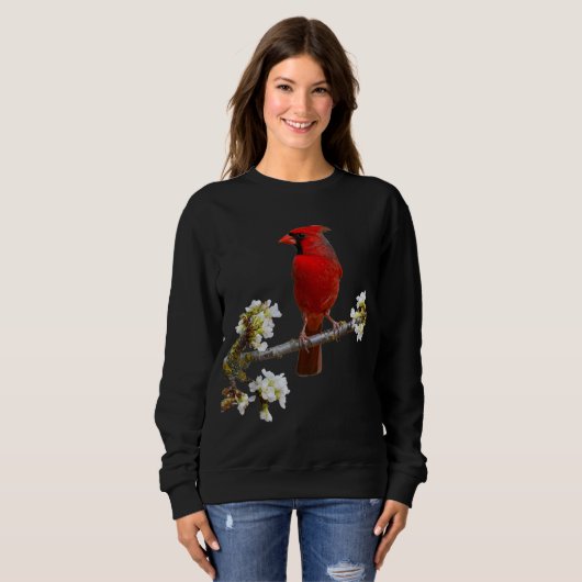 Sweatshirt CARDINAL MEILLEUR HD Cardinal Nord Cardinal Oiseau (Devant entier)